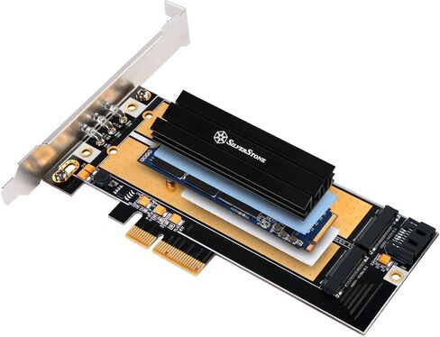 SilverStone SST-TP02-M2 - M.2 SSD Aluminium Alloy heatsink, Double Layer Design, Support 2280 Length in Kuwait