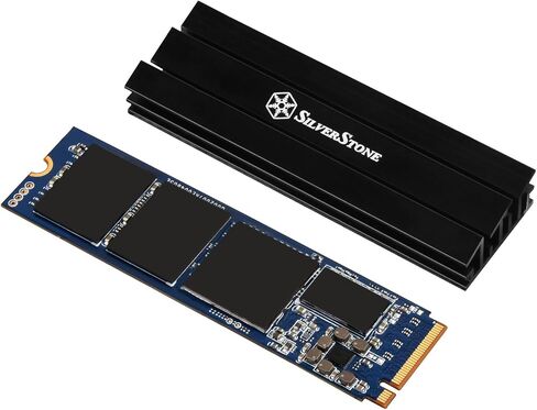 SilverStone SST-TP02-M2 - M.2 SSD Aluminium Alloy heatsink, Double Layer Design, Support 2280 Length in Kuwait