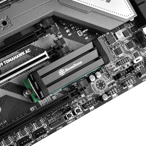 SilverStone SST-TP02-M2 - M.2 SSD Aluminium Alloy heatsink, Double Layer Design, Support 2280 Length in Kuwait