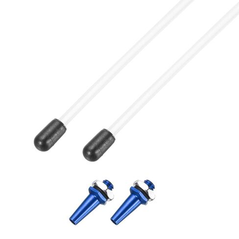 uxcell 320mm Plastic Protection Antenna Tube, RC Antenna Tube with Mount and Cap for RC Car Boat Drone Receiver(White Blue Tone, 2 Pcs) in Kuwait