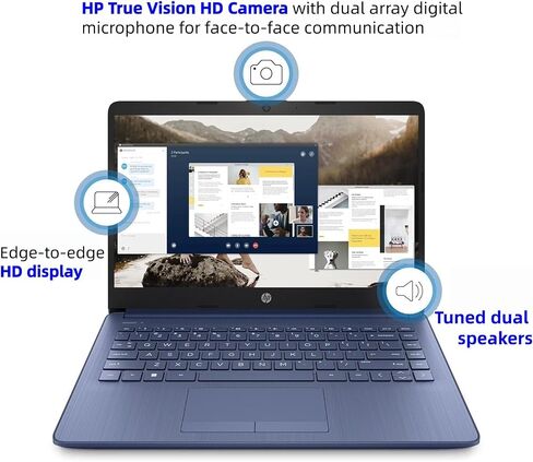 HP New Slim Laptop • Copilot AI • Latest Intel 4-Core Processor • 4GB RAM • 64GB SSD + 1TB Cloud Storage • Windows 11 • Microsoft 365 • Long Battery Life in Kuwait