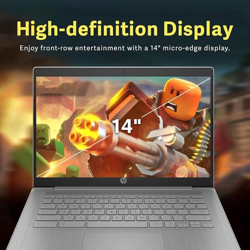 HP Chromebook 14" HD Premium Laptop Computer for Student Business, Quad-Core Celeron N4120 Processor, 4GB RAM, 564GB Storage (64GB eMMC + 500GB Ext), Webcam, Long Battery, Chrome OS +MarxsolAccessory in Kuwait