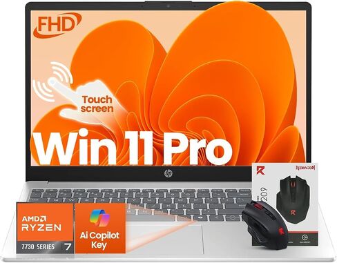 HP 15 FHD Touchscreen Laptop, AMD 8-core Ryzen 7 7730U· 32GB RAM 1TB SSD in Kuwait