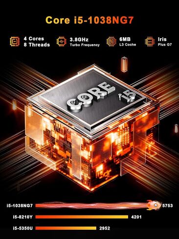 XNQ Laptop Computer, 18 Inch Gaming Laptop 2026, Window 11 Pro Lap Top PC, Core i5-1038NG7, 16GB RAM 1TB TF Expand, 512GB SSD, 1080p FHD IPS, Fingerprint, Wifi6 Business, School, Work, Student, Kids in Kuwait