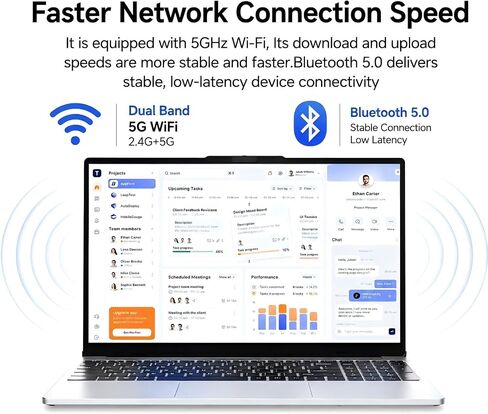 15.6-inch laptop,8GB DDR 256GB SSD expandable to 1TB,portable laptop computer, AMD CPU up to 3.2 GHz, Numeric Keypad,10000mAh battery,USB3.0 interface,WiFi5,BT4.2, webcam, Type-C,Numpad,slim laptops in Saudi Arabia