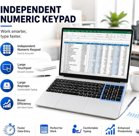 15.6-inch laptop,8GB DDR 256GB SSD expandable to 1TB,portable laptop computer, AMD CPU up to 3.2 GHz, Numeric Keypad,10000mAh battery,USB3.0 interface,WiFi5,BT4.2, webcam, Type-C,Numpad,slim laptops in Kuwait