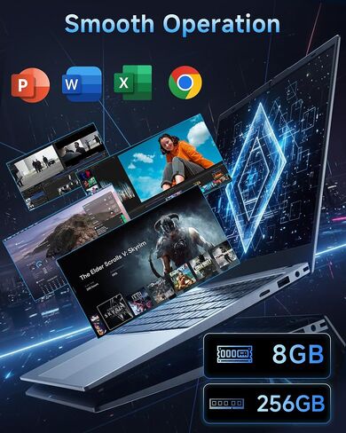 Laptop Computer 15.6 inch, 8GB RAM 256GB SSD Student Business Laptops in Kuwait