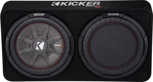 Kicker 43TCWRT122 12 Inch Shallow Sealed Sub Box 2 Ohm Subwoofer Enclosure in Kuwait