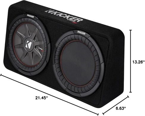 Kicker 43TCWRT122 12 Inch Shallow Sealed Sub Box 2 Ohm Subwoofer Enclosure in Kuwait