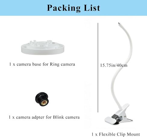 Camera Clip Mount Compatible with Ring Indoor Cam Plus/Pan-Tilt Indoor Cam in Kuwait