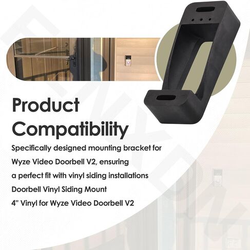 Doorbell Vinyl Siding Mount 4" Vinyl for Wyze Video Doorbell V2 in Kuwait