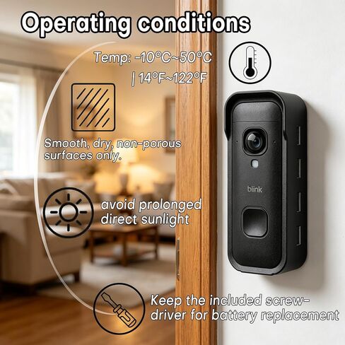 Impact-Resistant Mounting Bracket for Blink Battery Doorbell 2K+ New Model in Kuwait