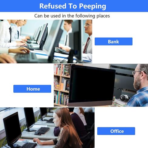 Magnetic Privacy Screen Filter Hanging Computer Privacy Screen Protector, Removable Blue Light Filter Anti-Peeping Film for 24" Desktop Monitor in Kuwait