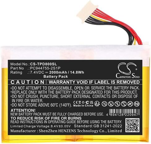 Battery for Topdon AD800BT, ArtiDiag800BT, ArtiDiag800BT Diagnostic PN:Topdon PC944755-2S1P 2000mAh / 14.8Wh in Kuwait