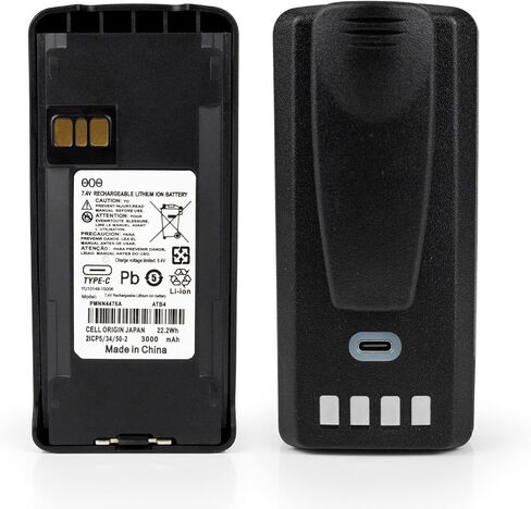 PMNN4476A PMNN4476 PMNN4080 CP185 Two-Way Radio Battery 7.4V 3000mAh Replacement for Motorola CP100D XIR C1200 CP1300 CP1600 PMNN4082 PMNN4404art Radios, 1-Pack with Belt Clip and Type-C Charge in Kuwait
