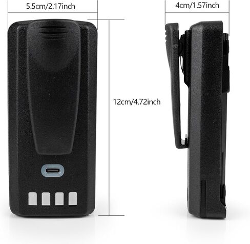 PMNN4476A PMNN4476 PMNN4080 CP185 Two-Way Radio Battery 7.4V 3000mAh Replacement for Motorola CP100D XIR C1200 CP1300 CP1600 PMNN4082 PMNN4404art Radios, 1-Pack with Belt Clip and Type-C Charge in Kuwait