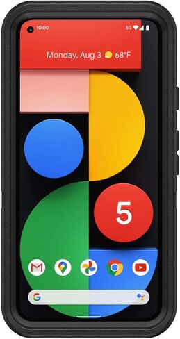OtterBox Defender Series Case for Google Pixel 5 (Only) - Holster Clip Included - Microbial Defense Protection - Non-Retail Packaging - Black in Saudi Arabia