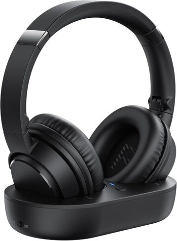Wireless Headphones for TV, TV Headphones Wireless for Seniors, Bluetooth 5.2 Headphones fot TV with Transmitter Charging Dock, 65H Playtime, Low Latency, Easy Plug & Play for Elderly & Parents in Saudi Arabia