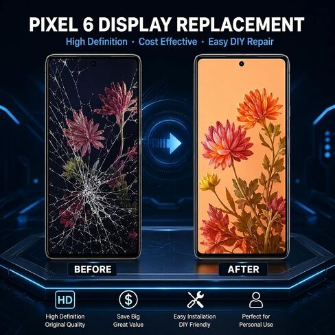 INCELL for Google Pixel 6 Screen Replacement with Frame Tool Kit in Kuwait