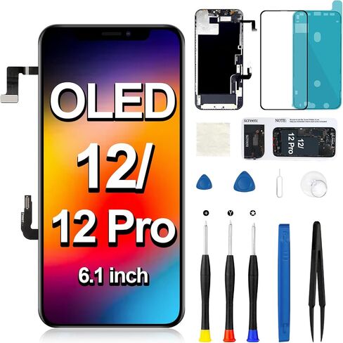 OLED for iPhone 12/12 Pro Screen Replacement with Ear Speaker in Kuwait