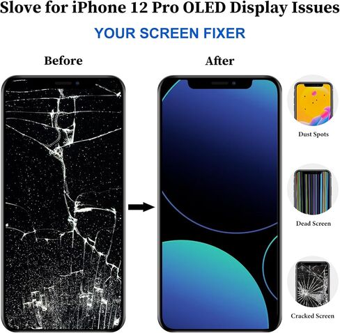OLED for iPhone 12/12 Pro Screen Replacement with Ear Speaker in Kuwait