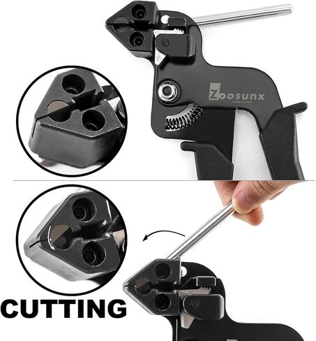 Metal Zip Ties Tool, Stainless Steel Cable Tie Gun, Use for Cutting and Fastening up to 12mm Width Heavy Duty Metal Zip Tie. Used to Repair Fences, Pipes, Chain Links, Head Wrap. in Kuwait