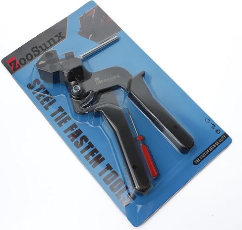 Metal Zip Ties Tool, Stainless Steel Cable Tie Gun, Use for Cutting and Fastening up to 12mm Width Heavy Duty Metal Zip Tie. Used to Repair Fences, Pipes, Chain Links, Head Wrap. in Kuwait