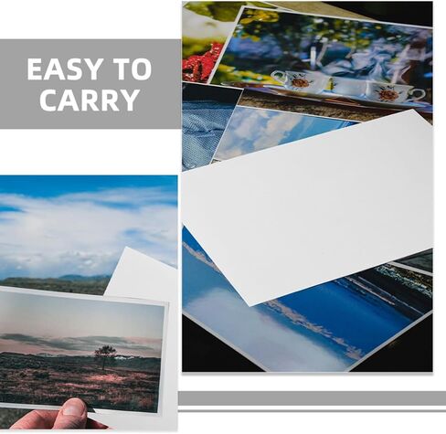 High Gloss Photo Waterproof 100pcs for Inkjet Printing | Printing Paper Sheets, Quick Drying Finish, Versatile Compatibility, Convenient Size, Office and DIY Use in Saudi Arabia