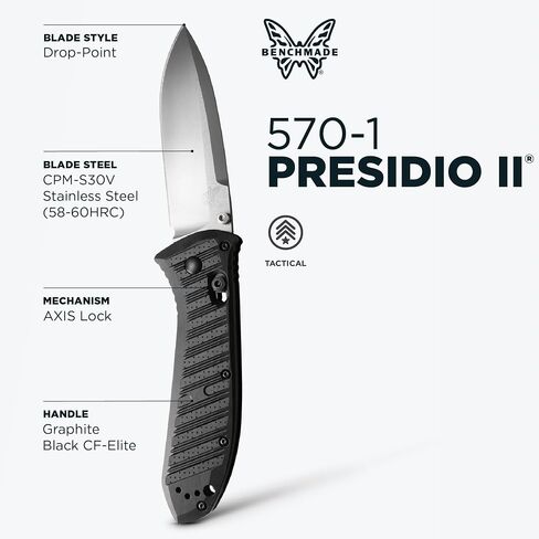 Benchmade Presidio II Tactical Knife, S30V Steel Blade (570-1) in Kuwait