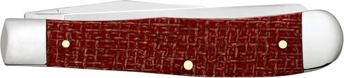 Case XX Pocket Knife TRAPPER - DARK RED BURLAP MICARTA Item #12270-10254 CS - Length Closed: 4 1/8Inches in Kuwait