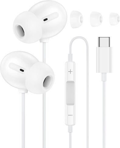 USB C Headphones for iPhone 17 16 15 Pro Max Plus iPad, USB-C in-Ear Buds in Kuwait