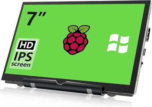 HAMTYSAN Raspberry Pi Screen, 7 Inch Portable Monitor External Display 800x480 IPS Screen Small HDMI Monitor for Raspberry Pi 400/4/3/2/Zero/B/B+ Jetson Nano Win11/10/8/7 (Non-Touch) in Kuwait