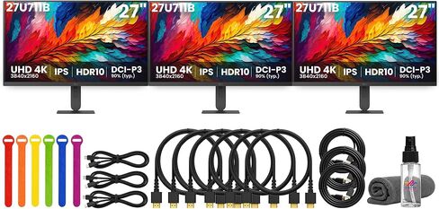 LG Ultrafine U7 27" UHD 4K IPS Monitors 27U711-B | 2-Pack Bundle + More | in Kuwait