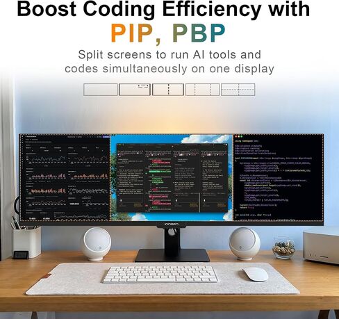 INNOCN 49" Monitor WFHD 1080P 144Hz Flat Screen Split for Productivity in Kuwait