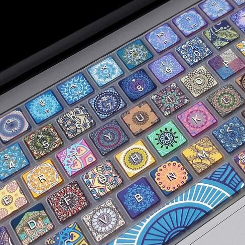Keyboard Cover for MacBook Pro 14''/16'' (A2442 A2779 A2918 A2992 A2485 A2780 A2991) M1 M2 M3 Pro/Max, MacBook Air 13.6''/15'' (A2941 A3114 A2681 A3113) M2 M3, Bohemian in Saudi Arabia