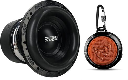 Sundown Audio ZV6-12 D1 12 in Car Subwoofer 6500-Watt Peak/3250-Watt RMS, Dual 1 Ohm, 3 in 8-Layer Aluminum Voice Coil, 35mm Xmax, with RPB1 10-Watt Waterproof Bluetooth Speaker, 2-Items in Saudi Arabia