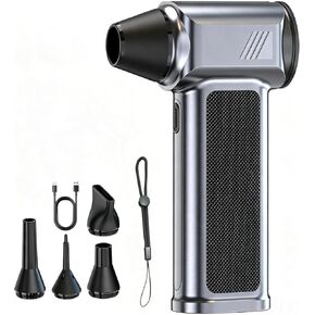 Compressed Air Duster -115000RPM Super Power Electric Air Blower | 3-Gear Adjustable Mini Dust Cleaner with Fast Charging for Office Computer, Keyboard, House, Outdoor and Car in Saudi Arabia