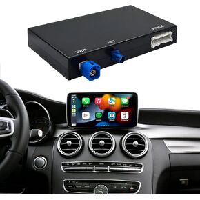 Wireless Carplay Retrofit Kit Decoder Module for Mercedes Benz NTG4.5/4.7 B/C/E/GLK/ML/CLA/GLA/CLS/SLK 2012-2015,AUX Required, Support Wireless Android Auto, Reverse Camera, Original Car OEM Control in Saudi Arabia