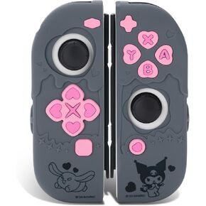 Kuitmor Silicone Protective Shell Compatible with Joy con of Switch 2017/OLED, Soft Silicone Cover Case, Anti-Scratch Protective Case for Switch 1/OLED Controllers (Black Kuromi) in Saudi Arabia