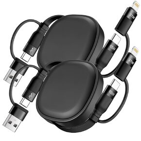 Multi Charging Cable,5 in 1 Charger Retractable Cords for Multiple Device in Kuwait
