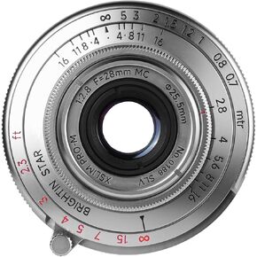 Brightin Star 28mm F2.8 Full Frame Manual Focus Lens for Leica-M Mount,Camera Lens Compatible with M2 M3 M4 M5 M6 M7 M8 M9 M9P M10 M262 M240 M240P M10P M10M in Kuwait