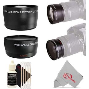 49MM 2X HD Multi-Coated Telephoto Lens + Wide Angle Lens + Accessory Kit (Import Model) in Kuwait