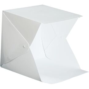 DECHOUS 20cm Portable Folding Photography Light Tent with LED Softbox, Dual Light Strips, 2 Colored Backdrops for Product and Phone Photography Studio in Kuwait