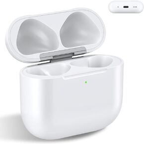 Wireless Charging Case Replacement Compatible with AirPods Pro 1/2 Generation, AirPods Pro 1st & 2nd Charger Case with Bluetooth Pairing Sync Button - No Earbuds，with Lightning Port in Kuwait