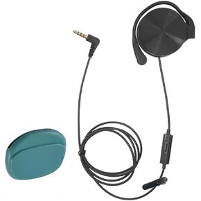 Single Side Hook Ear Headphone with Mic & Lapel Clip,30mm Driver 3.9ft in Kuwait