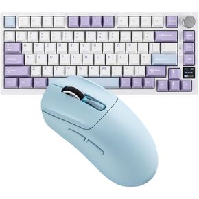 EPOMAKER Ajazz AK820 Pro 75% Wireless Mechanical Keyboard with TFT Smart Display&Knob+NEX Lite Wireless Gaming Mouse w/Screens & RGB Charging Dock in Kuwait