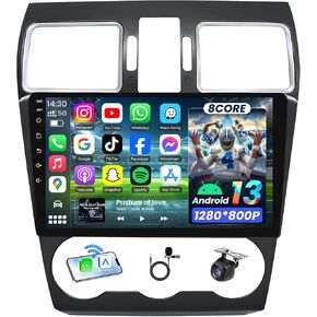 8Core Upgrade Car Radio for Subaru Forester WRX Impreza 2014-2015: 9 Inch HD Touchscreen Stereo with Wireless CarPlay Android Auto GPS Bluetooth Wi-Fi SWC FM RDS Backup Camera in Kuwait