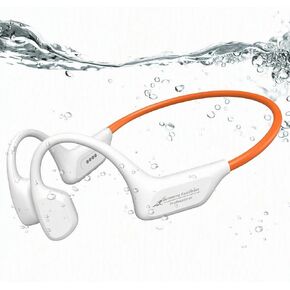 IP68 Waterproof Swimming Headphones, Bone Conduction Bluetooth 6.0 Headphones, Built-in 32GB MP3 Player, Soft Lightweight Open-Ear Design for Swimming Marathons Showers Cycling(Blue in Kuwait