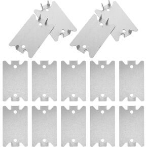 HEMOTON 50pcs Heavy Duty Metal Wire Plant Protector Plate for Wires and Cables with Silver Finish Sturdy Nail Plates for Electrical Cable Shielding and Protection and Pipe Installation in Kuwait