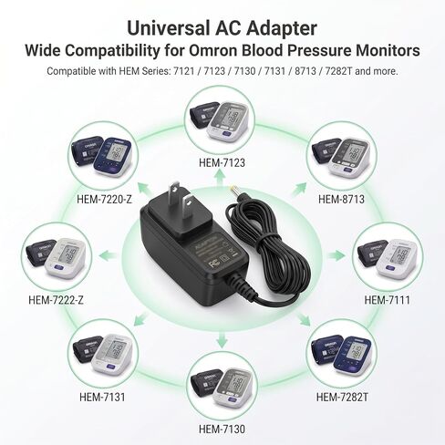 6V 1A AC Adapter Fit for Omron Blood Pressure Monitor Hem-ADPTW5 in Kuwait